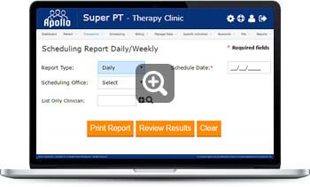 Web Based Practice Management Reporting Software