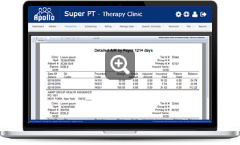 Detailed A/R report by payor