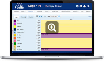 Individual colors per clinician Individual colors per clinician