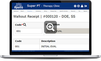 Walk out receipt Walk out receipt